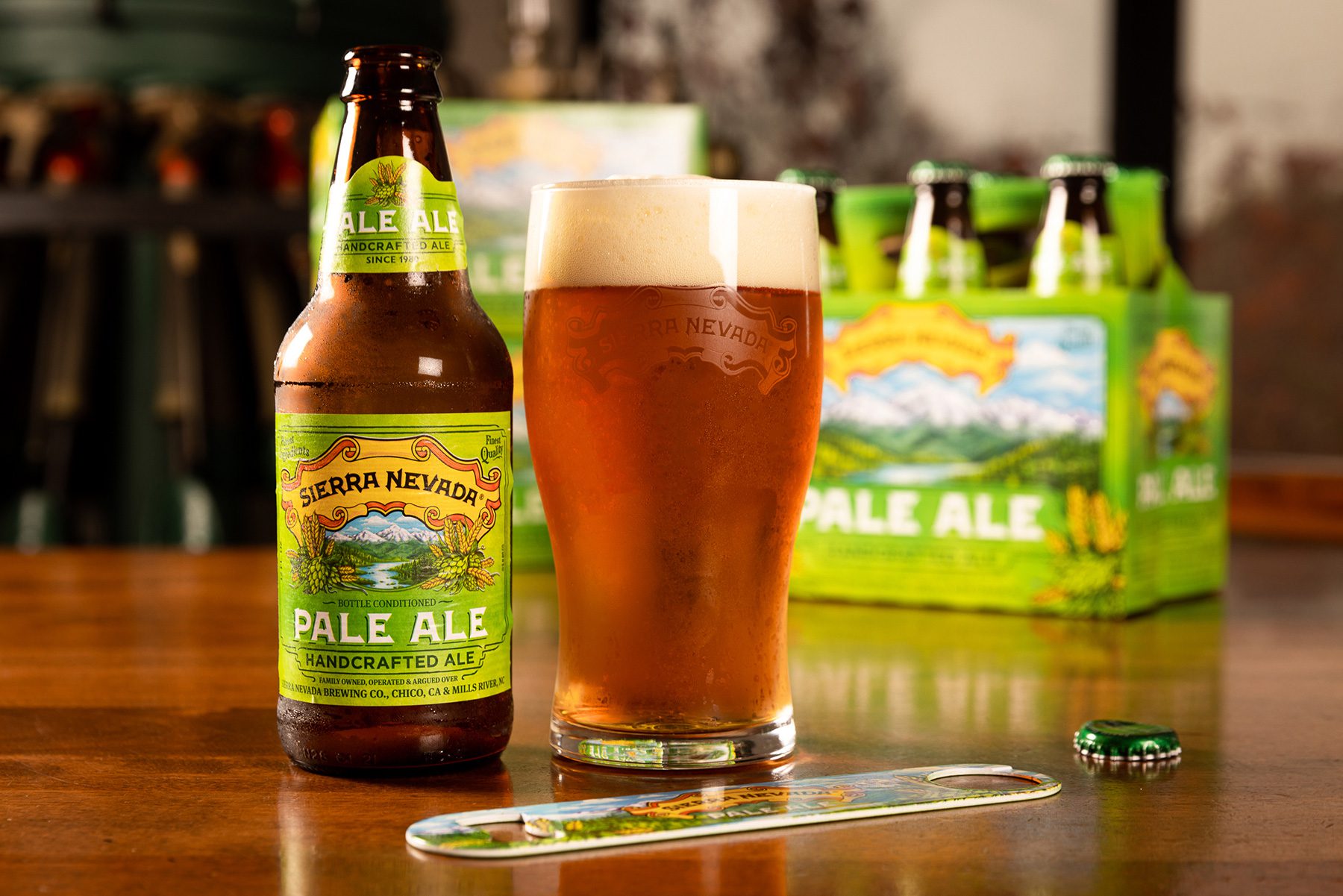 A bottle and full glass of Sierra Nevada Pale Ale