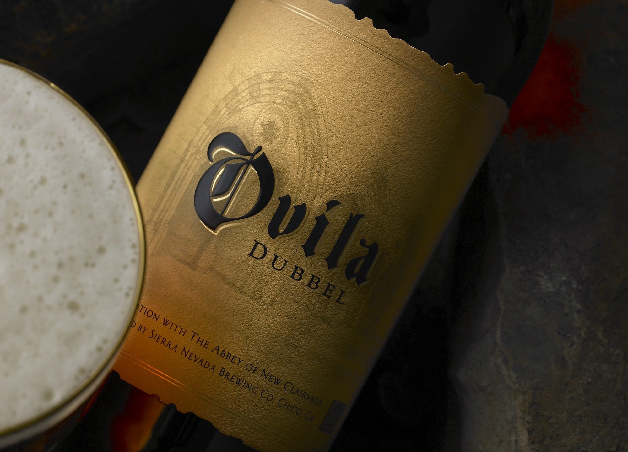 Beer label for Ovila Dubbel brewed by Sierra Nevada